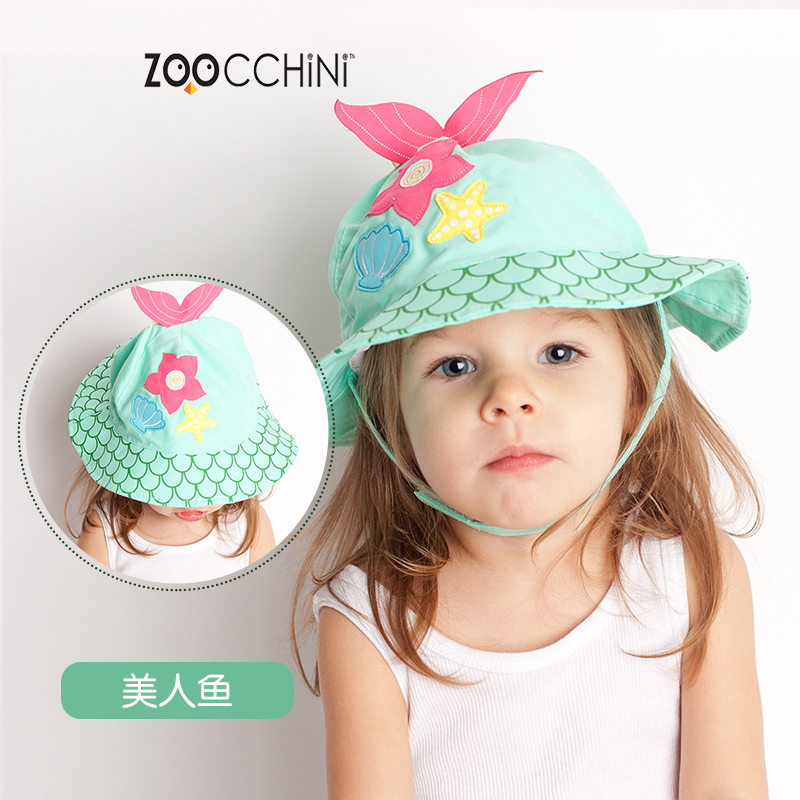 美国ZOOCCHiNi婴幼儿童宝宝薄款遮阳帽防晒帽防紫外线太阳帽子-图1