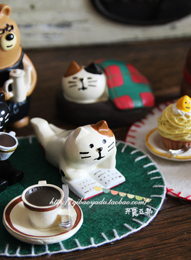decolezakka咖啡茶店三毛猫摆件