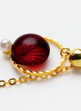 【项链】「绯影」日本京都琉璃 手工原创项链