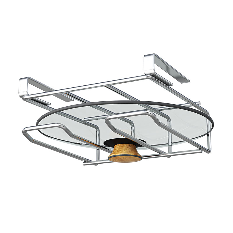 304不锈钢锅盖架厨房吊柜下悬挂放锅盖收纳神器橱柜下菜板置物架 - 图3