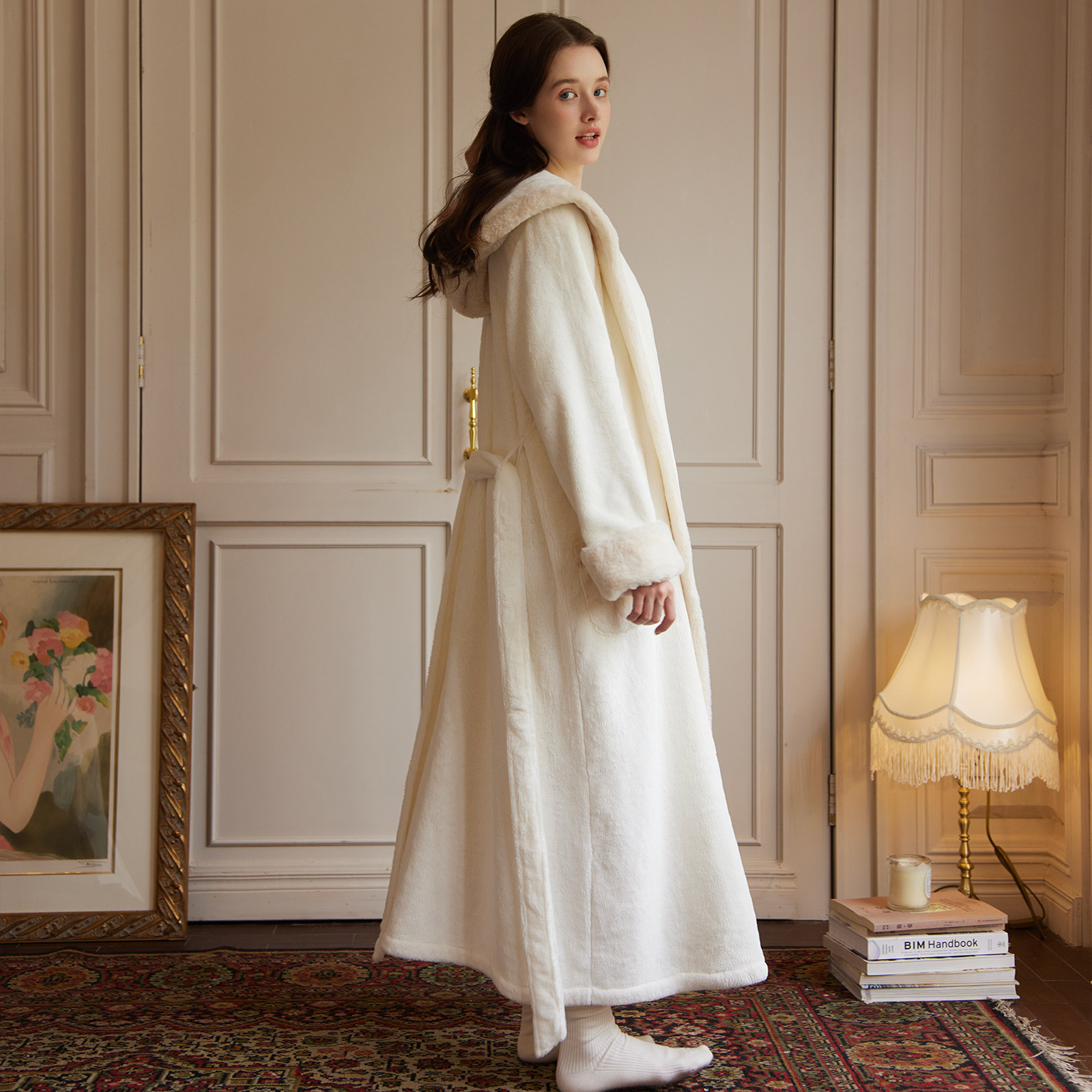 RoseTree珊瑚绒睡袍女款冬季长款法兰绒毛绒加绒加厚可爱少女睡衣,淘宝优惠券,粉丝福利购,淘宝优惠卷