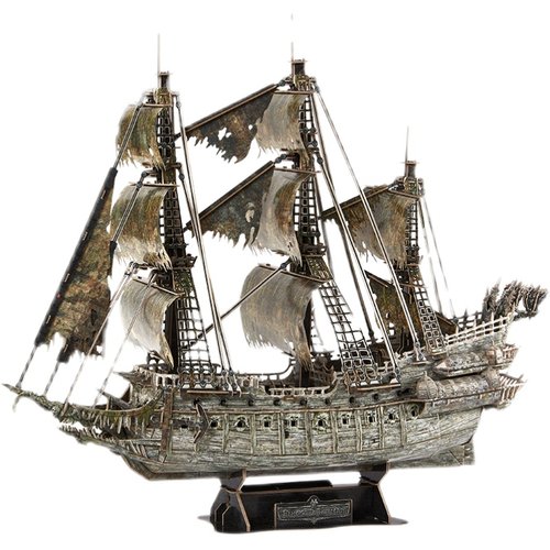 乐立方3D立体拼图飞翔的荷兰人海盗船模型拼装高难度DIY船模成人 - 图3