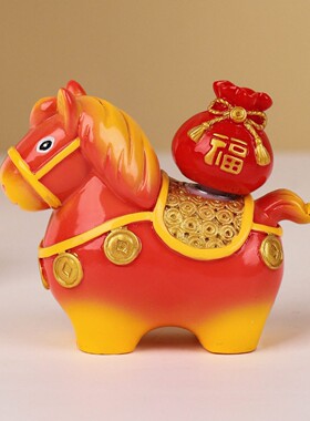 【杭州灵隐正品】小马福福工位摆件家居桌面装饰可爱创意招财礼品