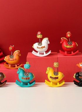 摇摇2026桌面摆件树脂马上摇吉祥