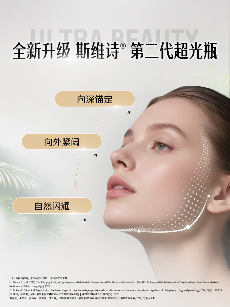 Swisse斯维诗超光瓶麦角硫因口服美容专利胶原蛋白肽玻尿酸保健品