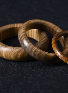 绿檀酸枝血檀木复古民族风简约女性款送女友妈妈手环手镯子贵妃镯