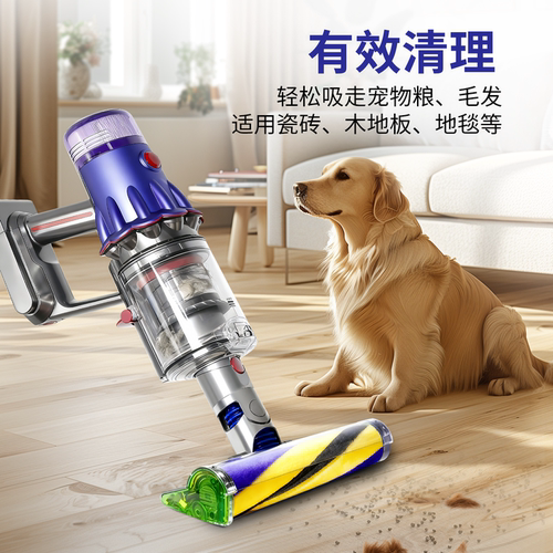 适配戴森吸尘器电动绿光显尘软绒刷头V7/V8/V11/V10slim/V12/V15 - 图2