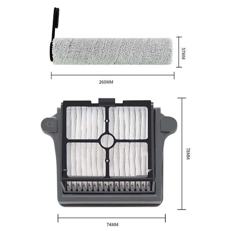 适配添可1.0芙万2.0LCDLED3.0地面清洁液剂Pro洗地机滚刷配件滤芯 - 图2