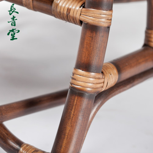 长青堂藤编躺椅折叠午休阳台天然藤椅子家用凉椅老人靠背椅午睡椅 - 图3