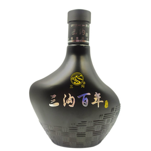 三沟白酒 纯粮酿造三沟老窖黑百年42度500mL浓香型礼盒装白酒特价 - 图0