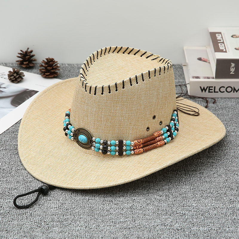 西部牛仔帽子男女春夏秋季户外旅游拍照遮阳骑士帽藏族大沿爵士帽,淘宝优惠券,粉丝福利购,淘宝优惠卷