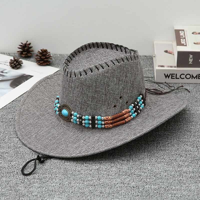 西部牛仔帽子男女春夏秋季户外旅游拍照遮阳骑士帽藏族大沿爵士帽,淘宝优惠券,粉丝福利购,淘宝优惠卷