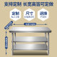 Stainless steel double three-layer workbench kitchen special rectangular table chopping board packaging table panel loading table