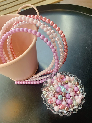 Импортный матовый хайлайтер из жемчуга, ободок ручной работы, аксессуар для волос, заколка для волос, бусины, в корейском стиле, 4mm, 8mm