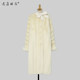 2025 winter temperament bow braided bat sleeves fox fur eco-friendly fur coat with fur integrated