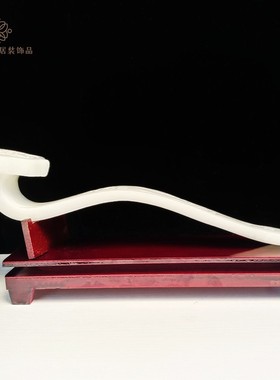 玉如意天然阿富汗白玉貔貅如意摆件家居办公室桌玉石摆件装饰礼品