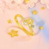 Trendy Acer souffle crown gold diamond ring pure gold ring hand ornament 5G Aurora Meteor inlaid with point diamond W