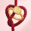 Chao Hongji rainbow gold fantasy small sugar cube gold ring sparkling crushed ice solid gold birthday gift price
