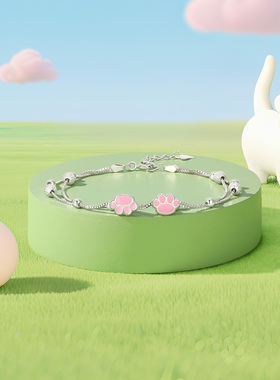 潮宏基趣玩猫爪s925银手链