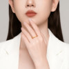 Trendy Acer to simple pure gold ring gold ring ring bracelet 5D hard gold female workplace commuting fashion birthday