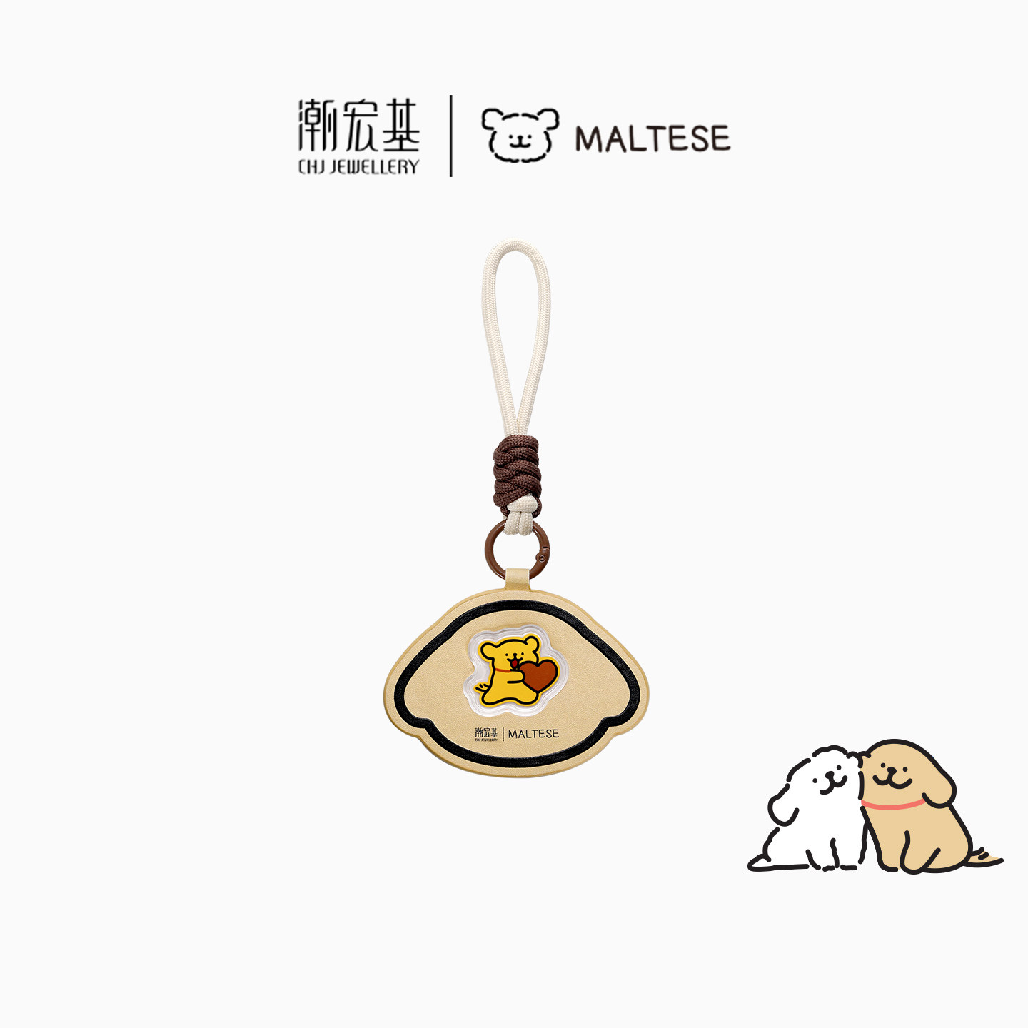 潮宏基线条小狗足金金币黄金投资金摆件包挂车挂钥匙扣情人节礼物,淘宝优惠券,粉丝福利购,淘宝优惠卷