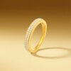 Chao Acer Starry Gold Diamond Ring Pure Gold Ring Hand Decoration 5G Gold Double Row Diamond High-end Light Luxury Birthday W