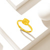 Trendy Acer high-gloss gold ring solid gold hand jewelry 5G adjustable flashing small sugar cube birthday gift pricing