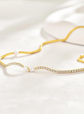 潮宏基S925银贝珠项链