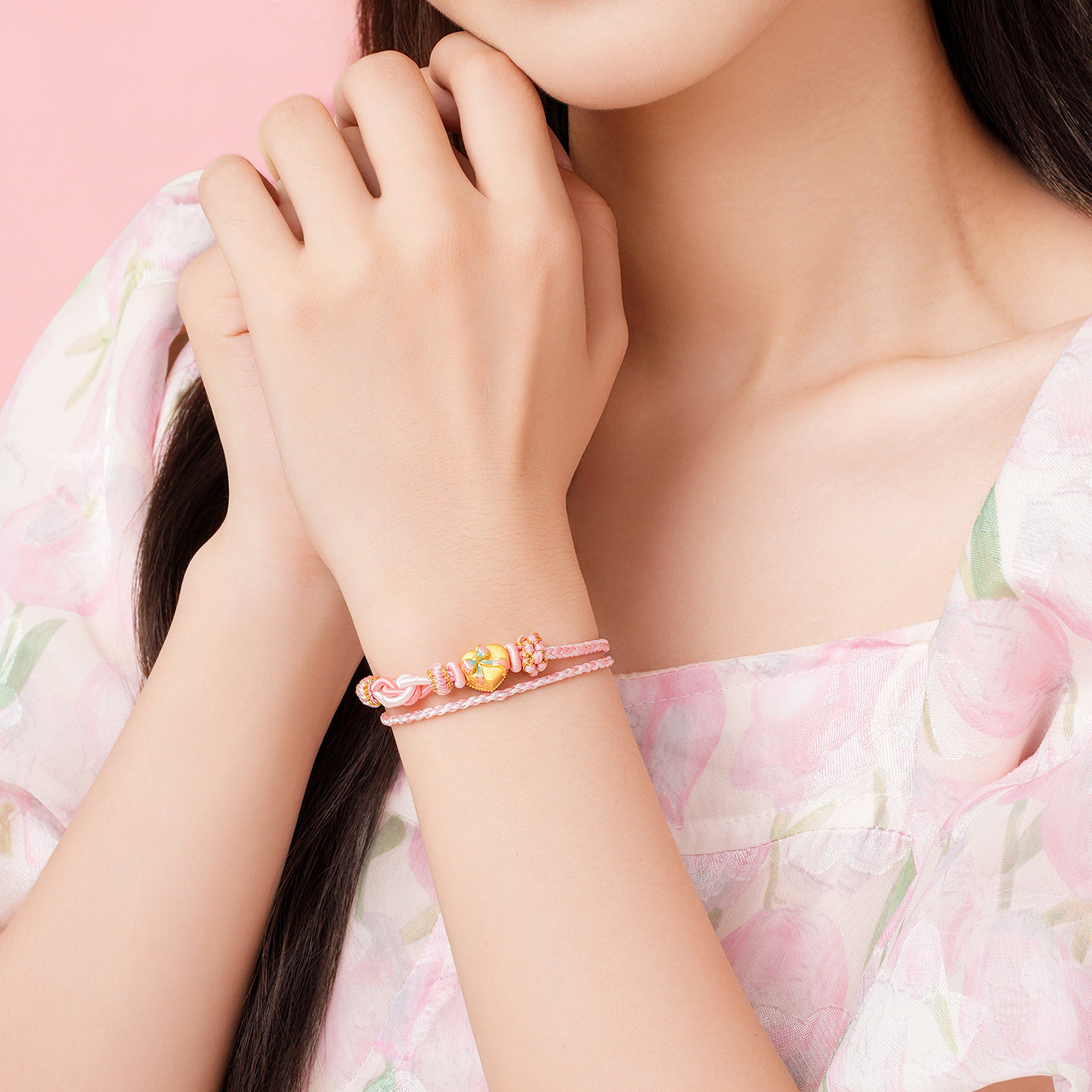 潮宏基趣玩足金串珠黄金转运珠手饰5D硬金珐琅蛋糕可爱新年礼物女,淘宝优惠券,粉丝福利购,淘宝优惠卷