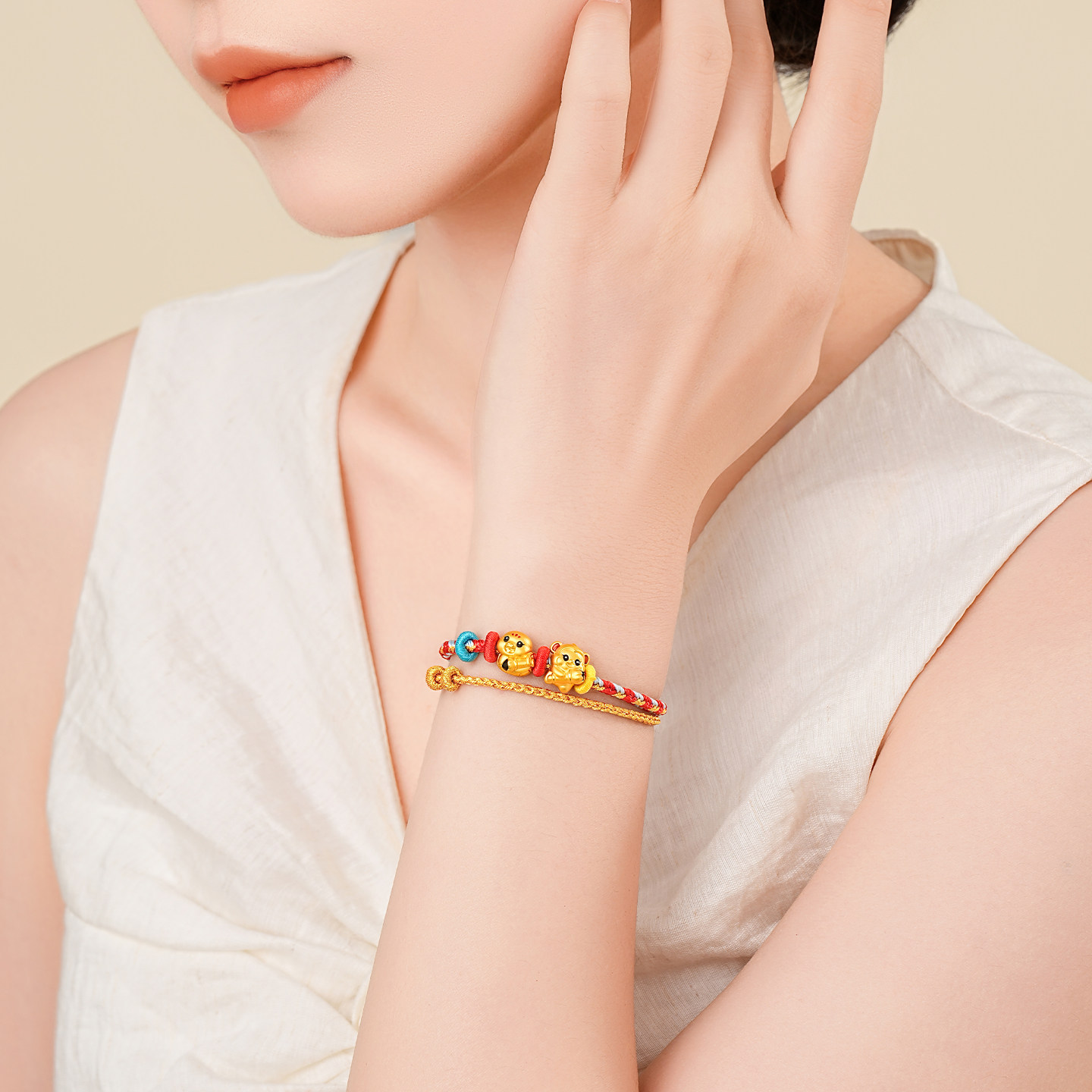 潮宏基十二生肖足金串珠黄金转运珠5D硬金鎏彩礼物女本命年文昌笔,淘宝优惠券,粉丝福利购,淘宝优惠卷