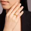 Chao Acer Imperial Style Dolphin Back Gold Ring Pure Gold Loach Back Plain Ring Aperture Birthday Gift Priced