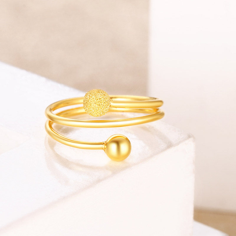 Chaohongji Pure Gold Ring Gold Ring Ring Women's Ring Gold Fashion Gift for Girlfriend Birthday Gift Priced