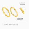 Trendy Acer to simple pure gold ring gold ring ring bracelet 5D hard gold female workplace commuting fashion birthday
