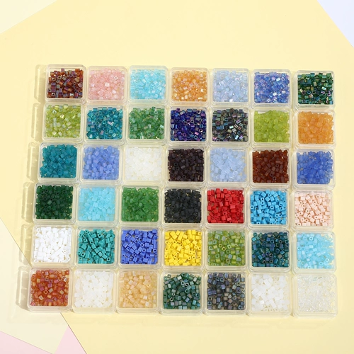 Матовый прозрачный квадратный стеклянный аксессуар ручной работы, аксессуары, 10 грамм, 4мм, DIY