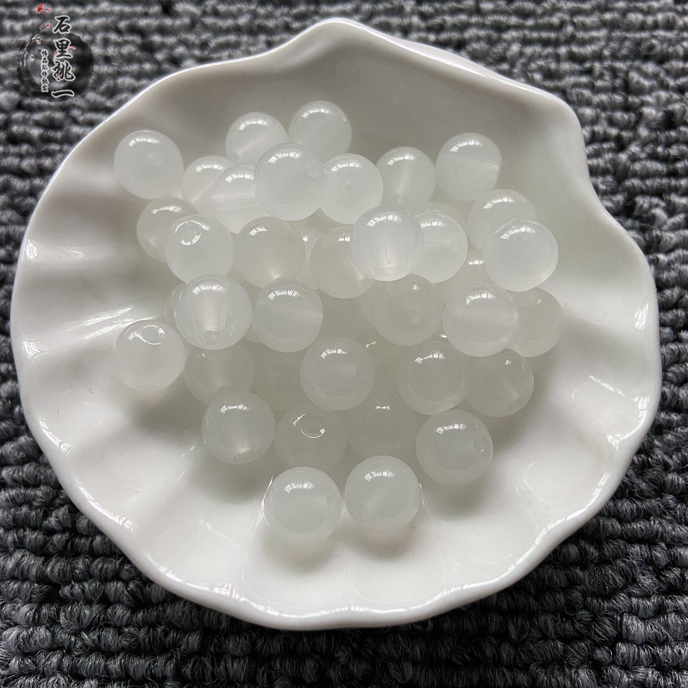 2-10mm仿白玉琉璃珠不掉色散珠串珠diy手工编织手链项链发饰玻璃,淘宝优惠券,粉丝福利购,淘宝优惠卷