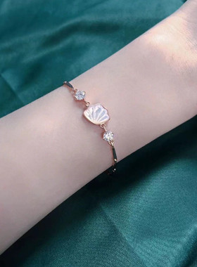 一辈子白贝母贝壳手链甜美