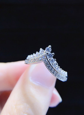 时尚V形排戒纯银指环精致