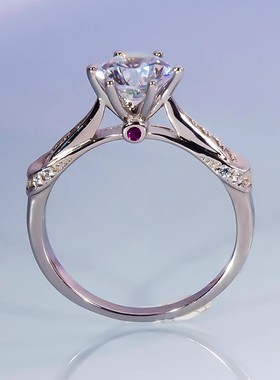 chin红钻皇冠六爪戒指