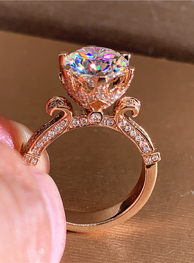 时尚奢华皇冠六爪戒指