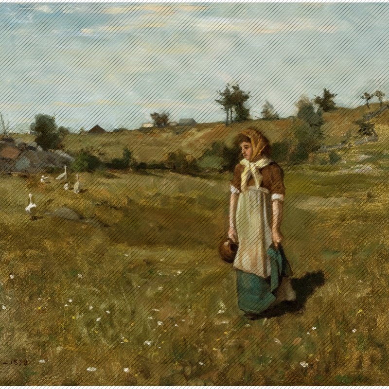 K184【美国】麦特卡夫（Willard Leroy Metcalf）油画网传图库 - 图3