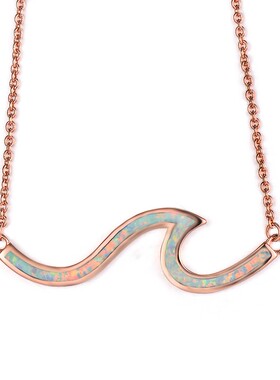 新款跨境女士波浪项链精美项饰简约个性轻奢高级感项链