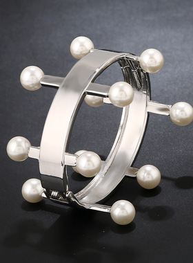 珍珠女士ol风开口韩国手饰品