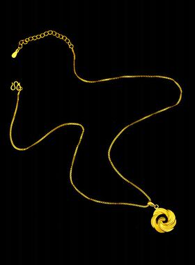 乘风破浪项链沙金吊坠新品