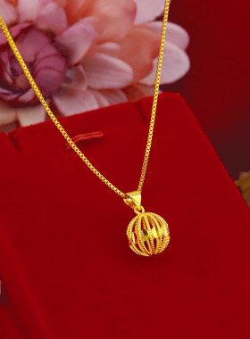 日韩风镂空越南沙金现货项链