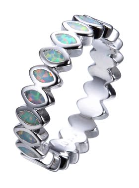 新款跨境马眼圈圈戒指简约个性小众轻奢指环戒指