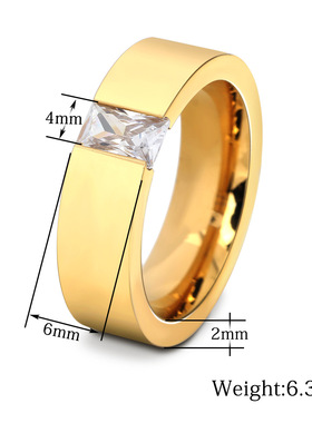 超闪八心八箭钛钢通用钻石戒指