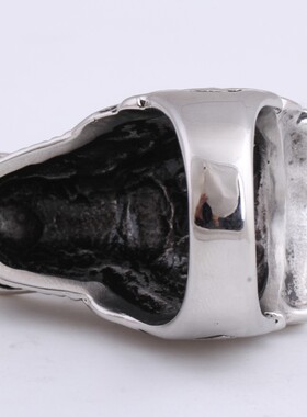 新款国潮ins时尚霸气龙头戒指男士中国龙个性钛钢不锈钢复古戒指