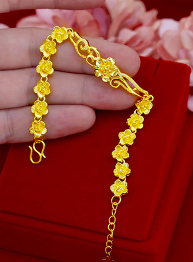 欧币风沙金不退色新婚现货手链