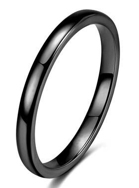 新款欧美跨境热卖2 4 6 8MM光面素圈钨钢情侣戒指钨金指环女