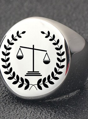 新款厂家ins天平树枝个性304钛钢22MM圆形男士戒指复古时尚女